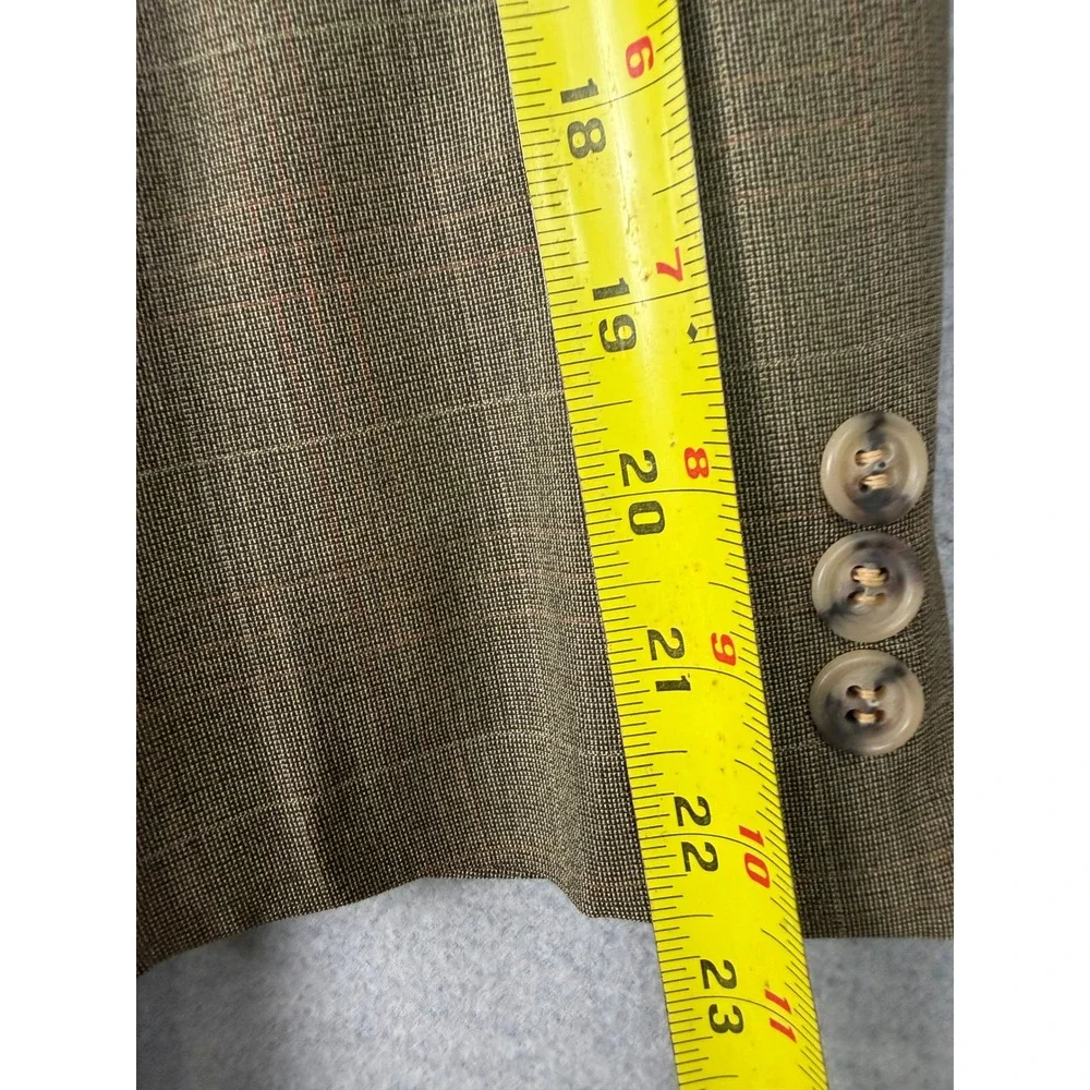 Ermenegildo Zegna Neiman Marcus Blazer Mens Olive Brown Super 100s Wool 3-Button